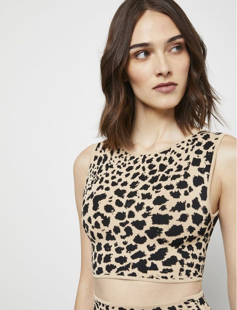 Crop Top Tejido Animal Print Renee