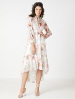 Vestido High and Low con Volantes Floral