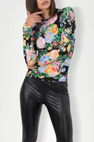 Blusa Manga Larga Floral