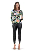 Blusa Manga Larga Floral