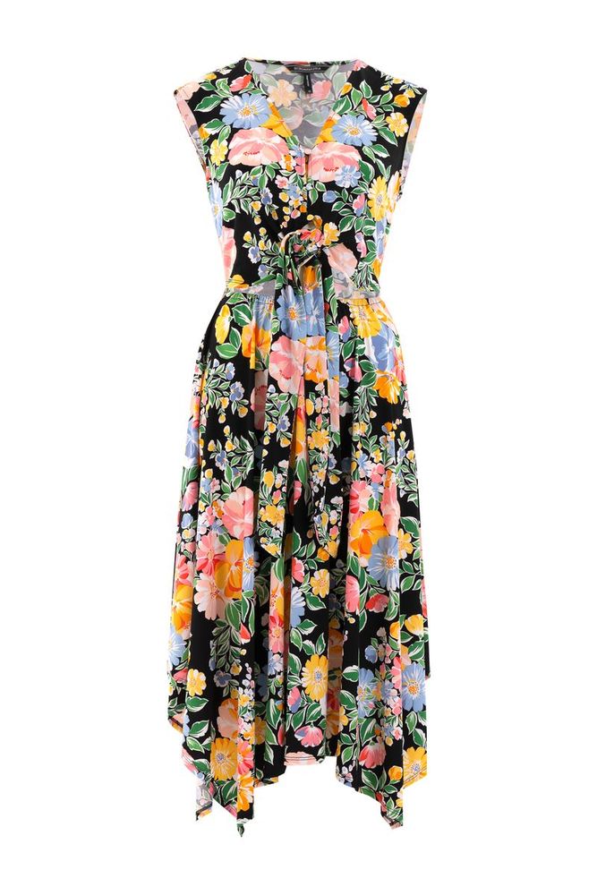 Vestido Manga Corta Floral