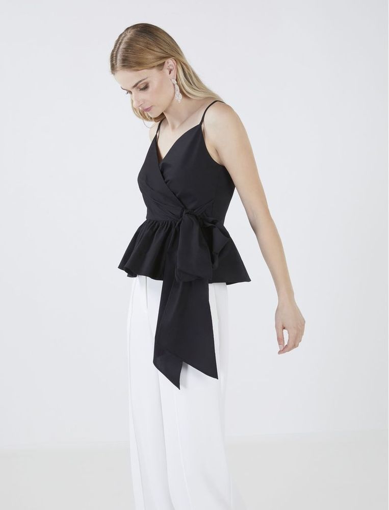 Blusa Peplum con Lazo