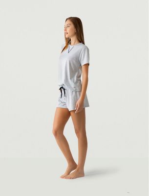 Conjunto de Pijama Jaspeada Camiseta y Short