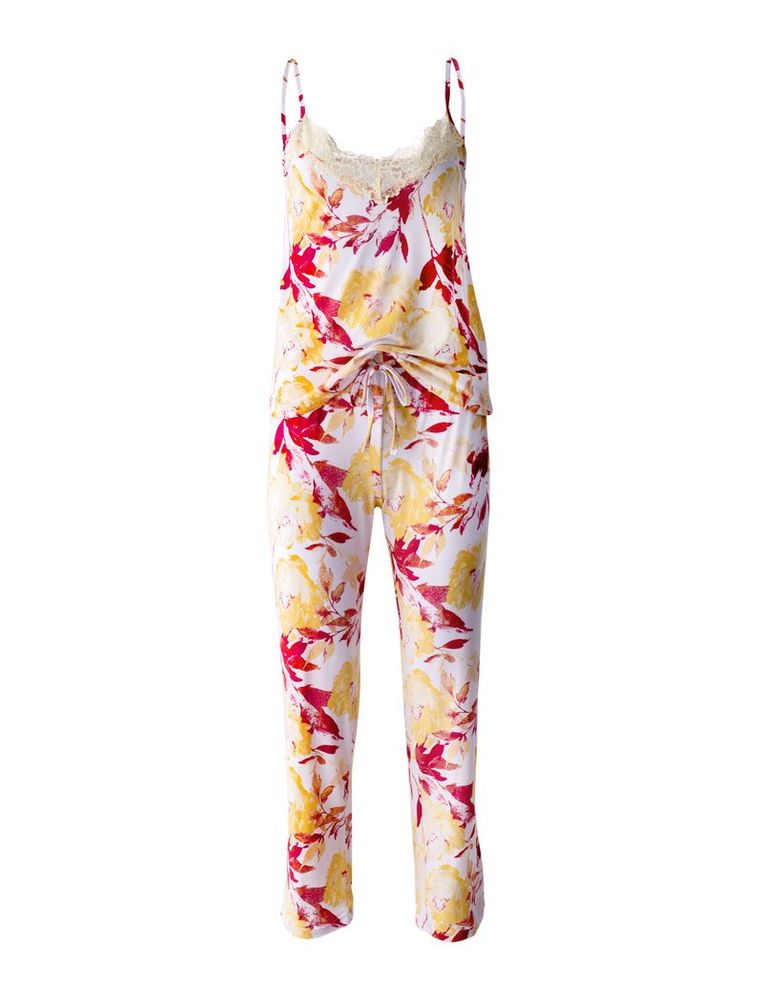 Conjunto de Pijama Blusa Lencera y Pantalòn Floral