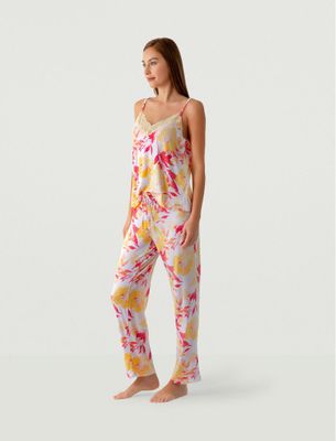 Conjunto de Pijama Blusa Lencera y Pantalòn Floral
