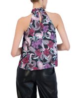 Blusa Halter con Nudo Floral Paisley