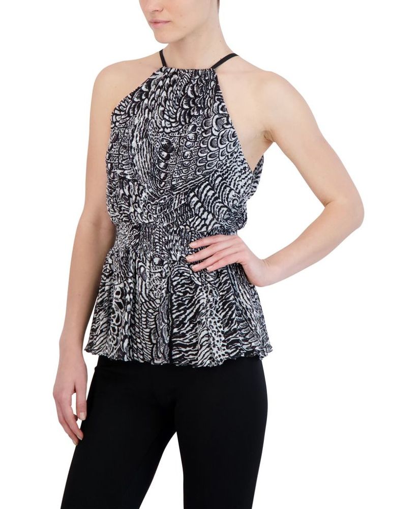 Blusa Halter con Peplum