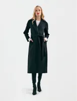 Abrigo Trenchcoat con Cinturón y Solapa Muesca