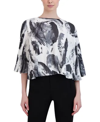 Blusa Plisada Oversize Abstracta