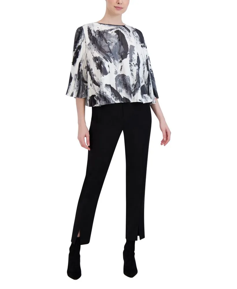 Blusa Plisada Oversize Abstracta