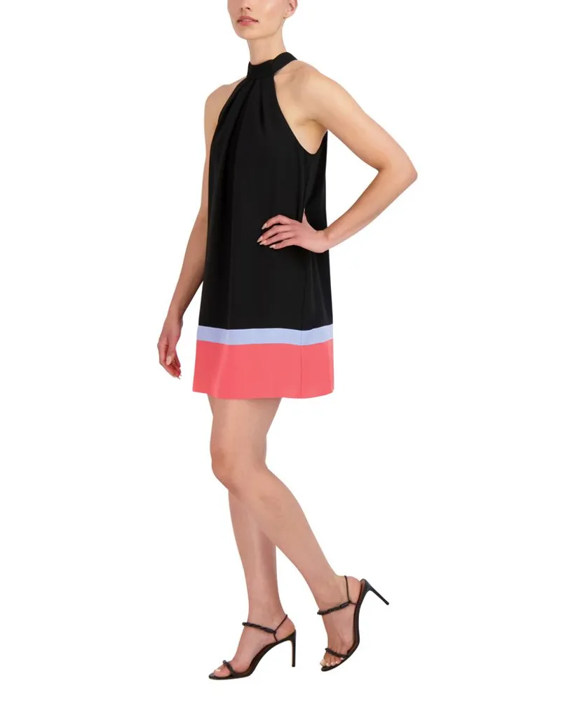 Vestido Halter Color Block