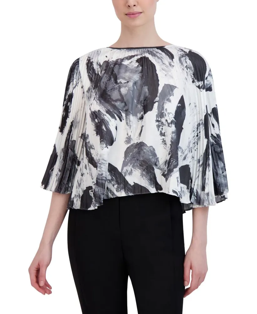 Blusa Plisada Oversize Abstracta