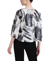 Blusa Plisada Oversize Abstracta