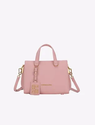 Bolso Satchel con Placa Metálica