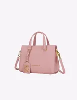 Bolso Satchel con Placa Metálica