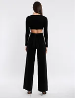 Jumpsuit Cutout Manga Larga