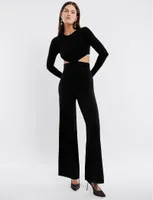 Jumpsuit Cutout Manga Larga