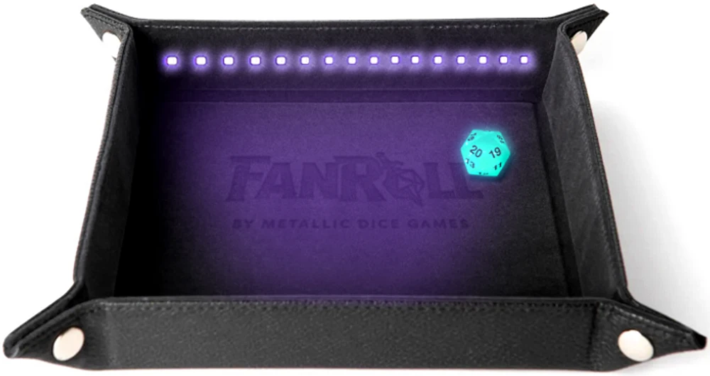 Fanroll Blacklight Dice Tray D20 - Black