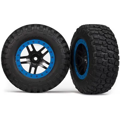 Traxxas Tires & Wheels (Blue) TRA5883A