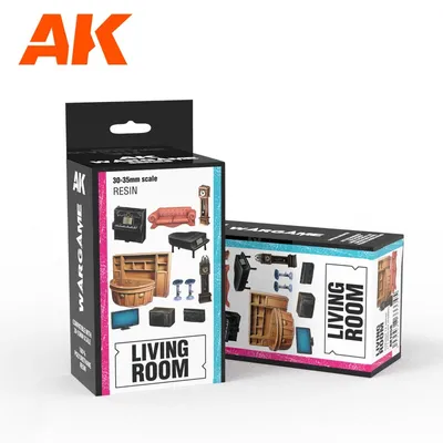 Living Room Resin Set Resin Wargame Terrain #1358 by AK Interactive