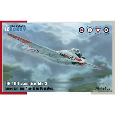 DH.100 Vampire Mk.3 'European and American Operators' 1/72 #72453 by Special Hobby