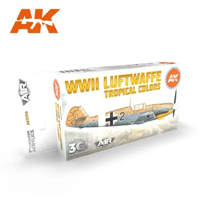 AK Interactive Paint Set 3G Air WWII Luftwaffe Tropical Colors