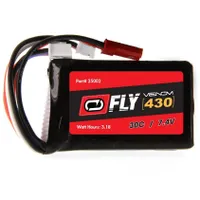 Venom Fly 430mAh 2S 7.4V 30C LiPo JST and E-flite PH Plug