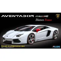 Lamborghini Aventador Bianco Rosso 1/24 Model Car Kit #125640 by Fujimi