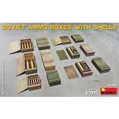 Soviet Ammo Boxes w/ Shells #35261 1/35 Scenery Kit by MiniArt