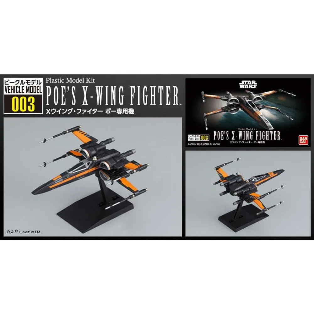 Poe's X-Wing #003 Star Wars Vehicle Model Kit #206319 by Bandai