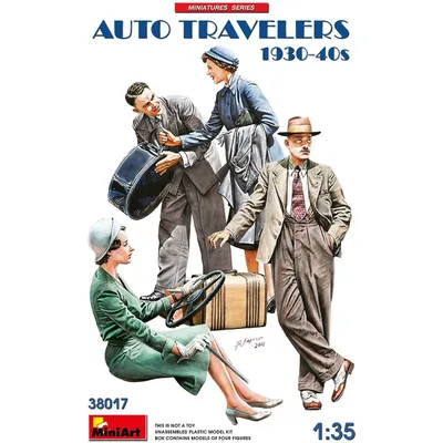 Auto Travelers 1930-40s #38017 1/35 Figure Kit by Miniart