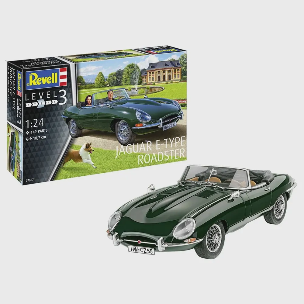 Jaguar E-Type Roadster 1/24 Model Car Kit #7687 by Revell