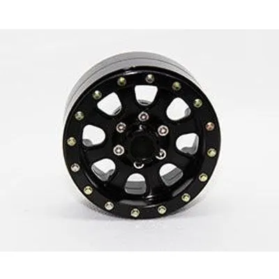 APS28502K CNC Machined 1.9" 8-Spoke Beadlock Wheels for Crawlers (Black on Black) (4)