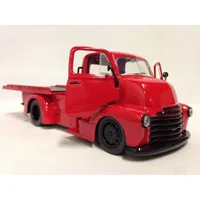 Jada 1/24 "Just Trucks" 1952 Chevrolet COE Flatbed - Glossy Red