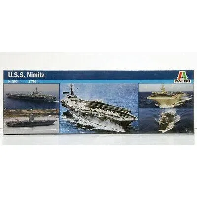 USS Nimitz CVN-68 1/720 Model Aircraft Carrier Kit #503 by Italeri