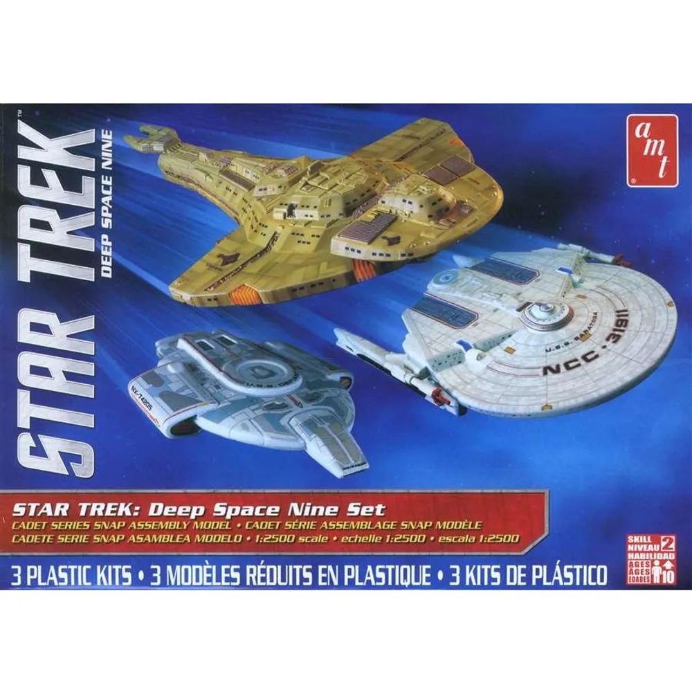 Cadet Series (Set of 3 Models) Deep Space 9 1/2500 Star Trek Model Kit  #764 by AMT