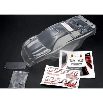 TRA3714 Clear Rustler Body