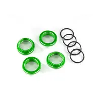 Traxxas Spring retainer (adjuster), green-anodized aluminum, GT TRA8968G