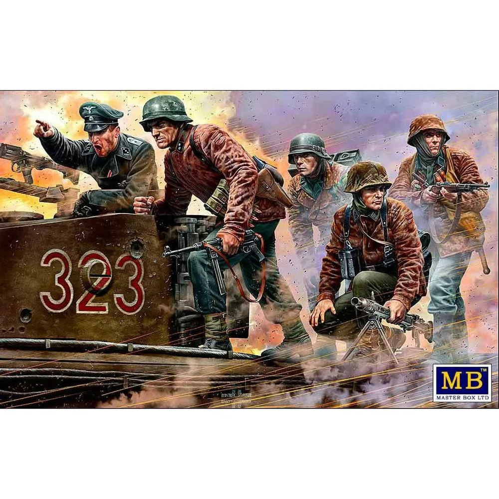 German Military Men, 1944-1945. Das Maschinengewehr ist dort! 1/35 #MB35218 by Master Box