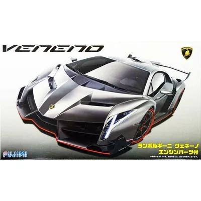 Lamborghini Veneno w/ Engine 1/25 Model Car Kit #125923 by Fujimi