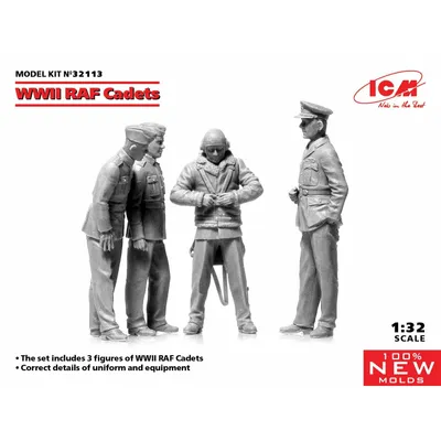 WWII RAF Cadets (100% new molds) 1/32 #32113 by ICM