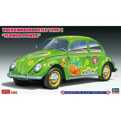 Volkswagen Beetle Type 1 "Flower Power" 1/24 #20488 by Hasegawa