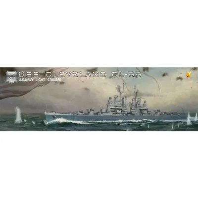 USS Cleveland CL-55 1/350 Model Ship Kit #VF350920 by Very Fire