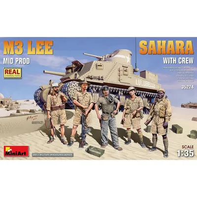 M3 Lee Mid Prod. Sahara w/Crew 1/35 #35274 by Miniart