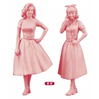 1950's American Girls Figure (Two Kits In The Box)1/24 #29110 by Hasegawa