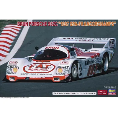 Brun Porsche 962C "1987 Spa-Francorchamps" 1/24 #20503 by Hasegawa