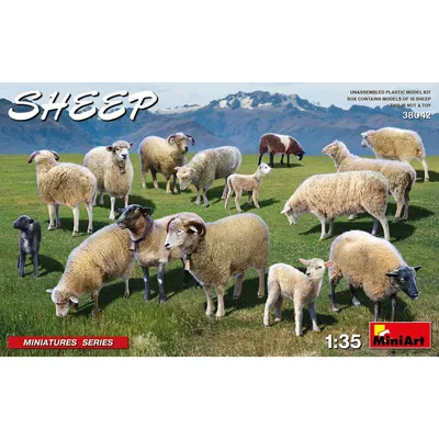 Sheep (x15) #38042 1/35 Detail Kit by MiniArt