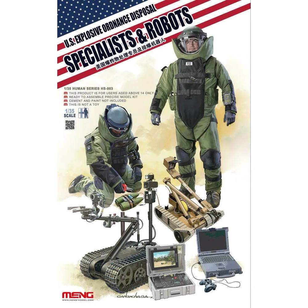 U.S. Explosive Ordnance Disposal Specialists & Robots HS-003 - 1/35 Human Series by Meng