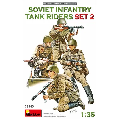 Soviet Infantry Tank Riders Set 2 #35310 1/35 Figure Kit by MiniArt