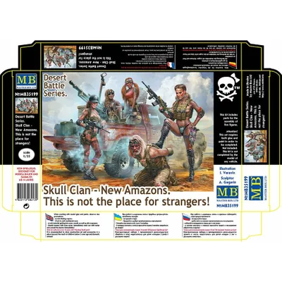 New Amazons (4) w/Prisoner - Skull Clan Series 1/35 #MB35199 by Master Box